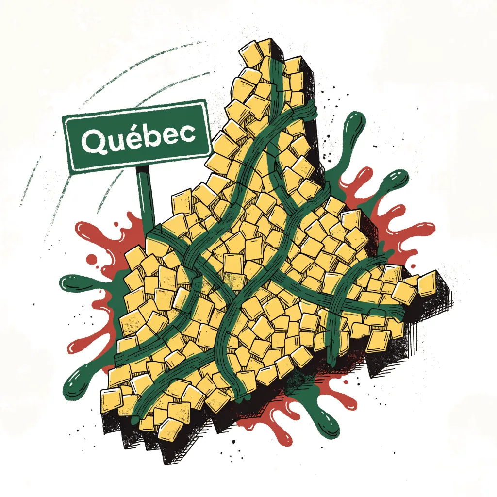 Poutine du Québec et les données de la culture