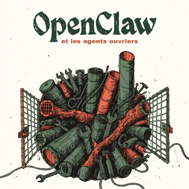 OpenClaw et les agents ouvriers — illustration éditoriale