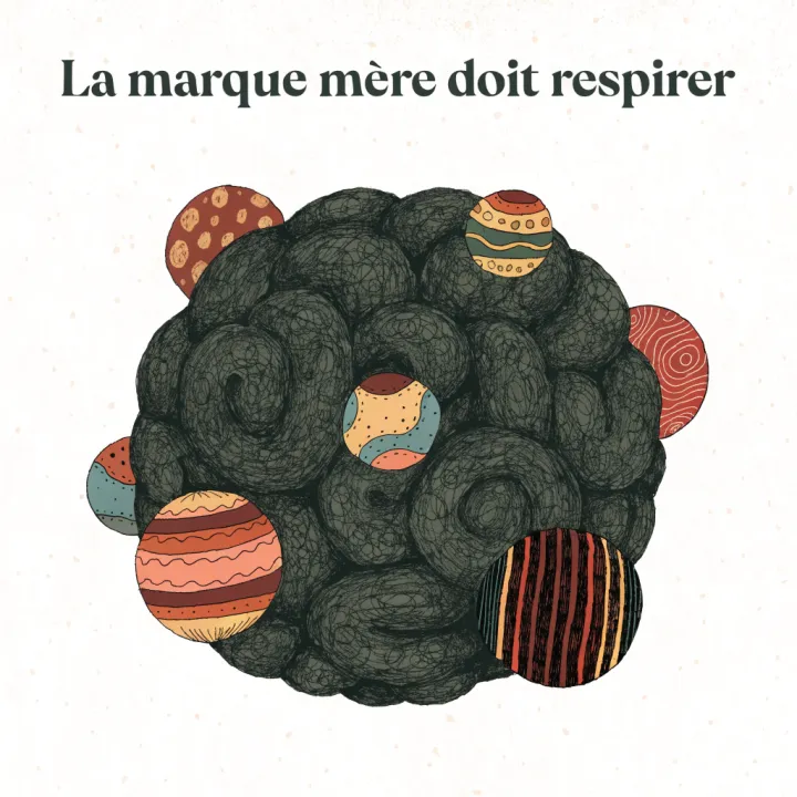 La marque mère doit respirer — illustration éditoriale